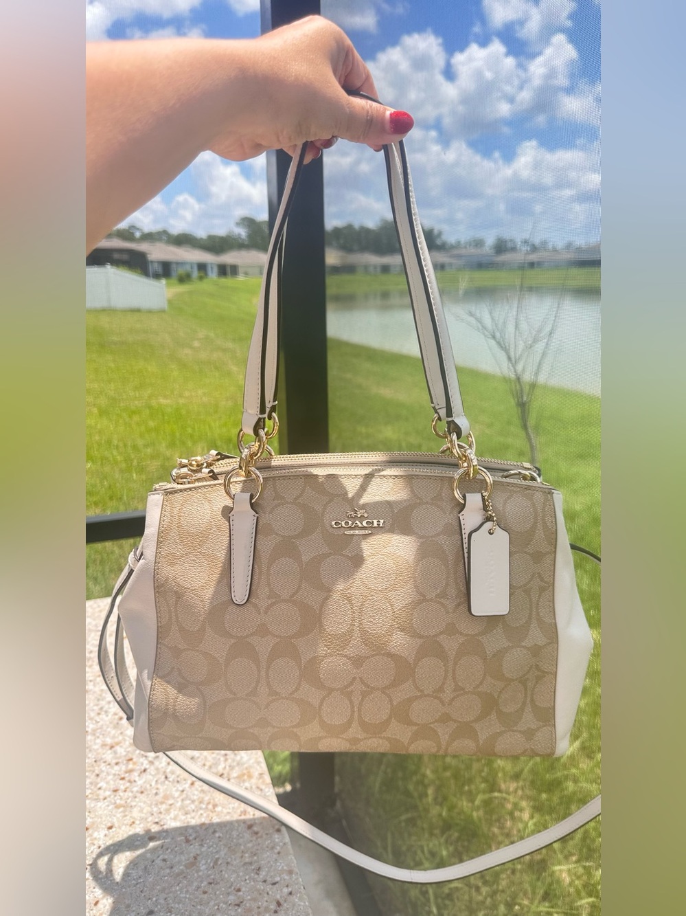 Coach Shoulder Bag F58291 White